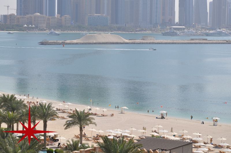 Palm Jumeirah, Large 2 BR Apt With Marina Skyline and Sea View