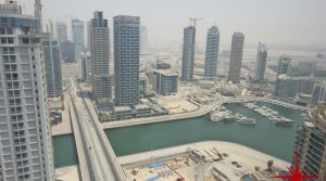 JBR, Amwaj 4, Fully Furnished 2 Bedrooms Apartment on a Higher Floor with Fully Equipped Kitchen and has a stunning Marina View